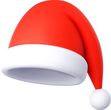 Kizildiz Noel Baba ponponlu şapka tasarimi.