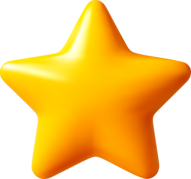 Sarı 3d çizgi film yıldızı simge tasarımı ögesi.