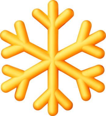 Üç boyutlu pofuduk ve parlak kar taneleri.