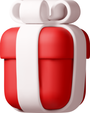 Kurdeleli üç boyutlu hediye kutusu. Hediye kutusu 3d kırmızı