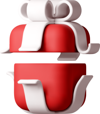 3D open gift box with ribbon - Gift box 3d red.