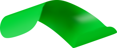 Üç boyutlu yeşil parti konfetisi. Havai fişek kurdelesi