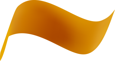 Üç boyutlu parti konfeti elementi. Turuncu kurdele