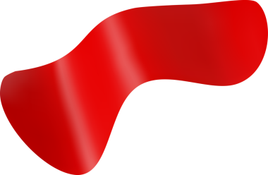 Üç boyutlu parti konfeti elementi. Kırmızı fişek kurdelesi.