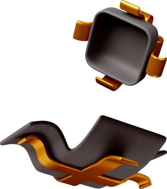 3D, kurdeleli hediye paketi. Üç boyutlu siyah altın.