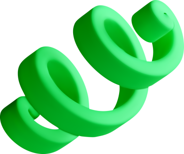 3D zarif nane yeşili konfeti kurdelesi.