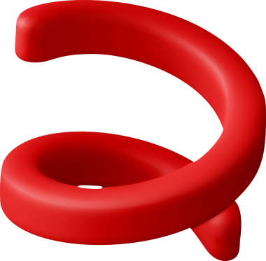 3 boyutlu yumuşak ipeksi kırmızı konfeti kurdelesi.