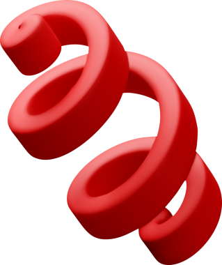 3D zarif kırmızı konfeti kurdelesi.