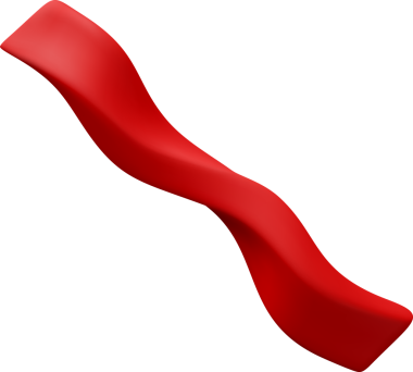 3D kırmızı ipek konfeti kurdelesi.