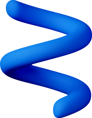 Üç boyutlu ince gök mavisi kurdele.