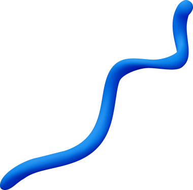 3D yanardöner mavi kurdele