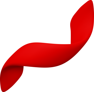 3D hassas kırmızı konfeti kurdelesi