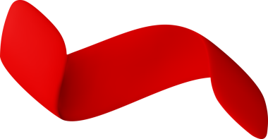 3 boyutlu açık kırmızı konfeti kurdelesi