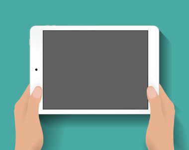 tablet bilgisayar tutan eller