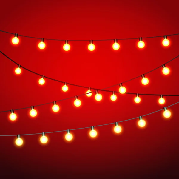 Fondo luces de Navidad — Vector de stock