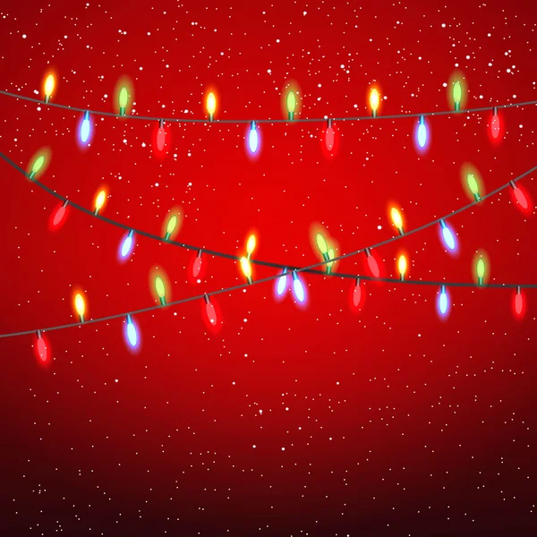 圣诞灯背景 — 图库矢量图片