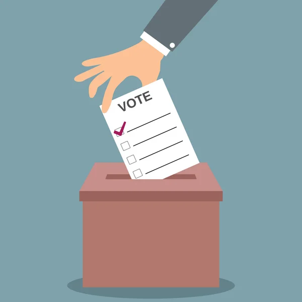 Έννοια της ψηφοφορίας σε επίπεδο στυλ — Διανυσματικό Αρχείο