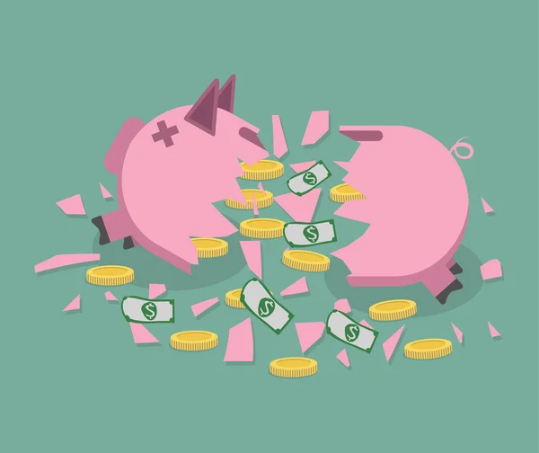 Broken piggy bank Vector Art Stock Images | Depositphotos Broken piggy bank Vector Art Stock Images | Depositphotos
