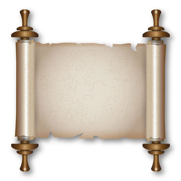 Rouleau antique avec poignées — Image vectorielle