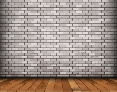 Tuğla ve ahşap zemin ile arka plan
