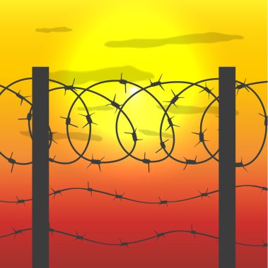 Dikenli Tel ile Çit