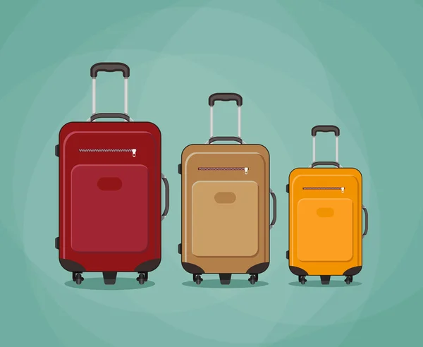 Tres bolsa de viaje — Vector de stock