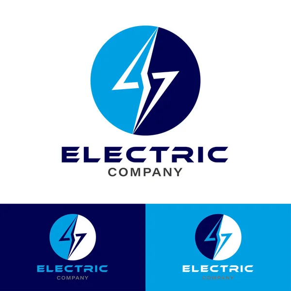 Elektriciteit Logo Concept Bliksemicoon Energie Onweer Symbool Concept Logo Design — Stockvector