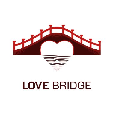 Basit Kanal ya da Su Yolu Aşk Köprüsü Logosu Tasarımı