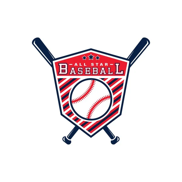 Modelos Design Logotipo Emblema Beisebol Sports Team Identity Vector Ilustrações — Vetor de Stock