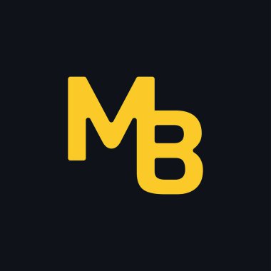 MB veya M ve B Harf Logosu Tasarımı. Yaratıcı Modern Basit Harfler Vektör Simgesi İllüstrasyonu