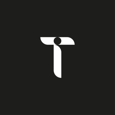 TI ya da IT Letter Logo Tasarımı. Yaratıcı Modern Basit Harfler Vektörü Simge İllüstrasyon Şablonu