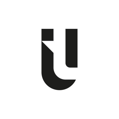 UT, TU, T, U Soyut Harfler Logosu. Lüks, basit, prim ve monogram logo tasarımı