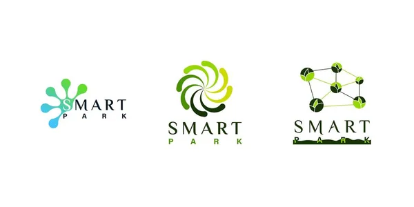 Set Van Modern Smart Park Logo Design Onderwijs Learning Park — Stockvector