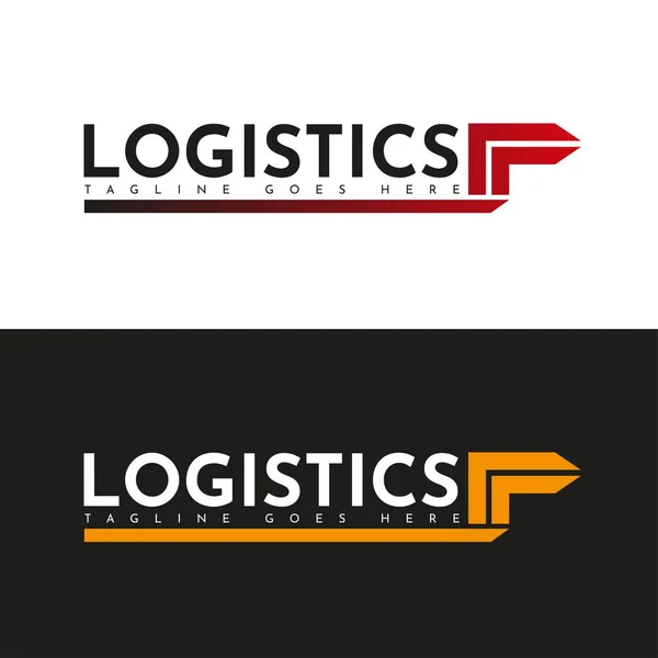 Logo Logistique Transport Avec Flèche Avant Pour Livraison Messagerie Transport — Image vectorielle