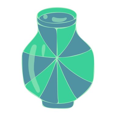 Kapaklı kavanoz ve dekorasyon deseni