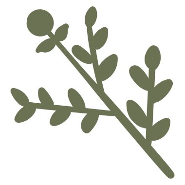 Kartpostal ve desenler oluşturmak için dekoratif çiçek yaprakları ve ögeler