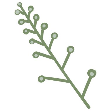 Kartpostal ve desenler oluşturmak için dekoratif çiçek yaprakları ve ögeler