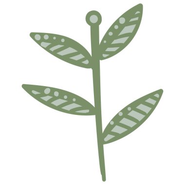 Kartpostal ve desenler oluşturmak için dekoratif çiçek yaprakları ve ögeler