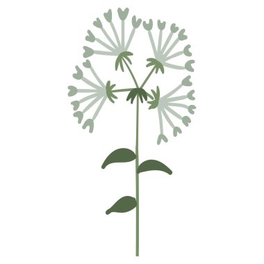 Kartpostal ve desenler oluşturmak için dekoratif çiçek yaprakları ve ögeler