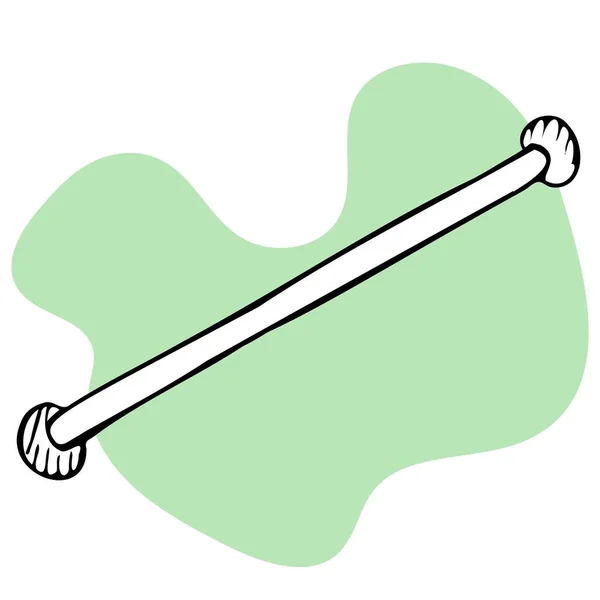 A mão de vetor desenhou a silhueta de uma barra, isolada. Modelo para um emblema esportivo, símbolo, logotipo ou outra marca. — Vetor de Stock