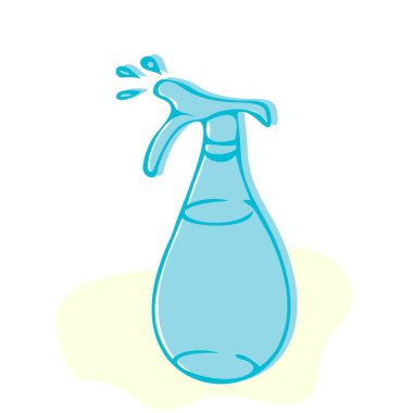 Kuaför salonu için su püskürtücü. Bitkilerin sulanması. Beyaz bir arkaplanda izole edilmiş.