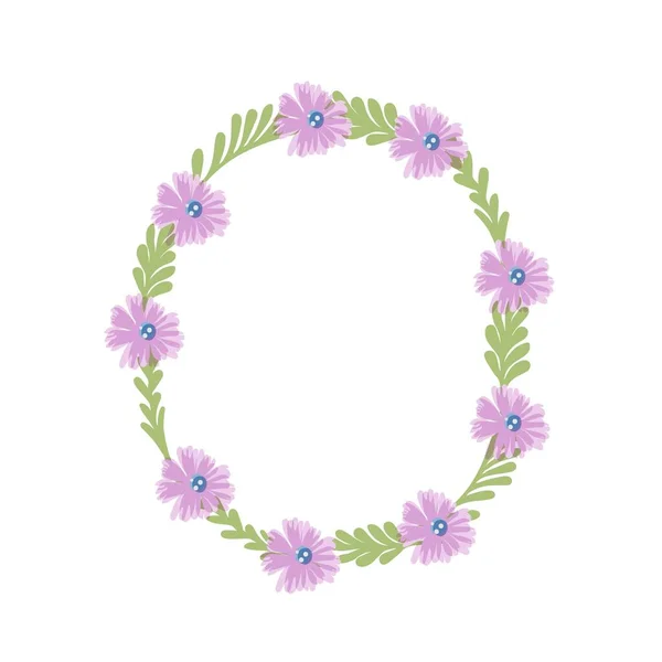 Blumenrahmen, Hintergrund für Karten und Glückwünsche, Blumen in leuchtenden Farben — Stockvektor
