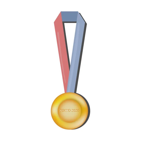 Olympic gold medal, conceptual gold medal for first place, winner. — Wektor stockowy