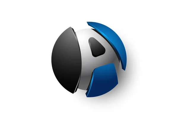 Bokstav Logomal Designsirkel Forretnings Bedriftsidentitet – stockvektor