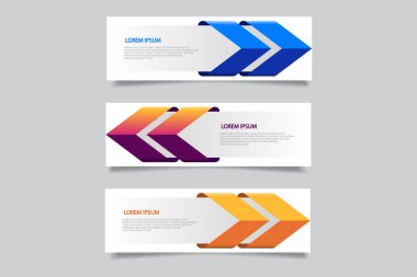 Modern Web Şablon Banner tasarım vektörü. Web pankartı için uygun soyut arkaplan