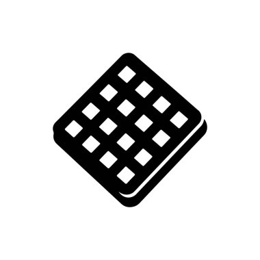 Kare desenli waffle 'lar siluette