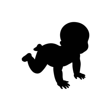 Sürünen Bebek Silueti