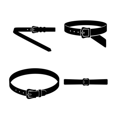 Basit ve modaya uygun kadın kemeri silueti simgesi