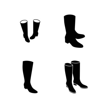 Kadınların silueti, uzun ve zarif şekilli klasik çizmeler.