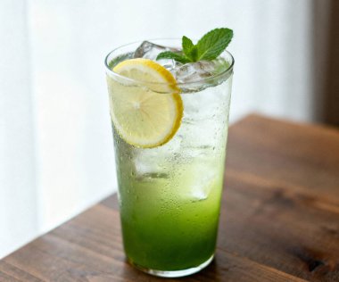 Soğuk kireç mojito tarzı içecek.